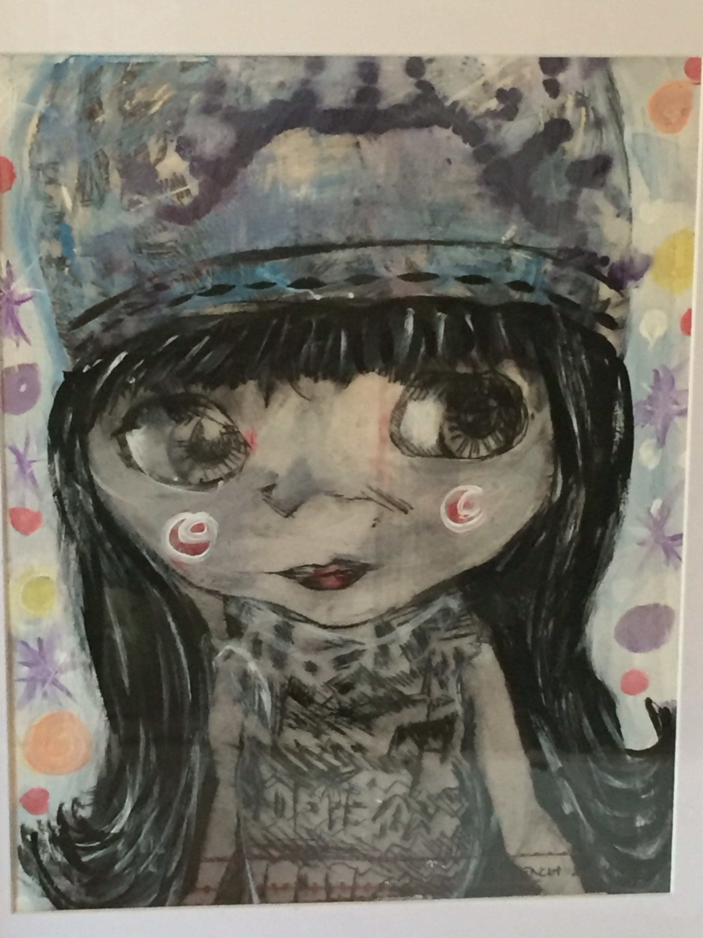 Drypoint printmaking.